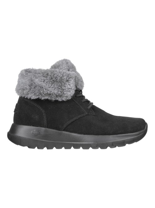 Bottine à fourrure cuir skechers on the go joy - Kiabi