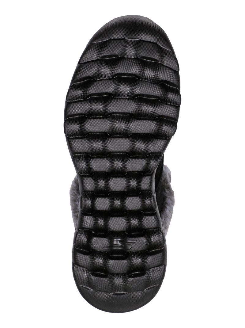 Bottine à Fourrure Cuir Skechers On The Go Joy Noir Gris - Kiabi