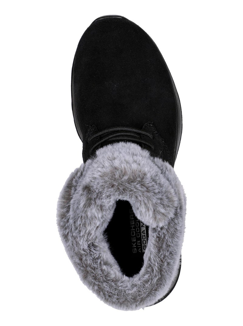 Bottine à Fourrure Cuir Skechers On The Go Joy Noir Gris - Kiabi