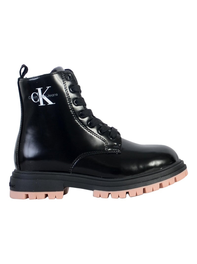 Bottine à Lacets Calvin Klein Jeans Lace-Up Bootie Noir - Kiabi