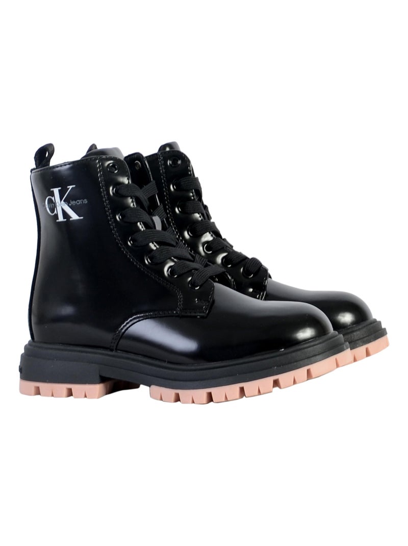 Bottine à Lacets Calvin Klein Jeans Lace-Up Bootie Noir - Kiabi
