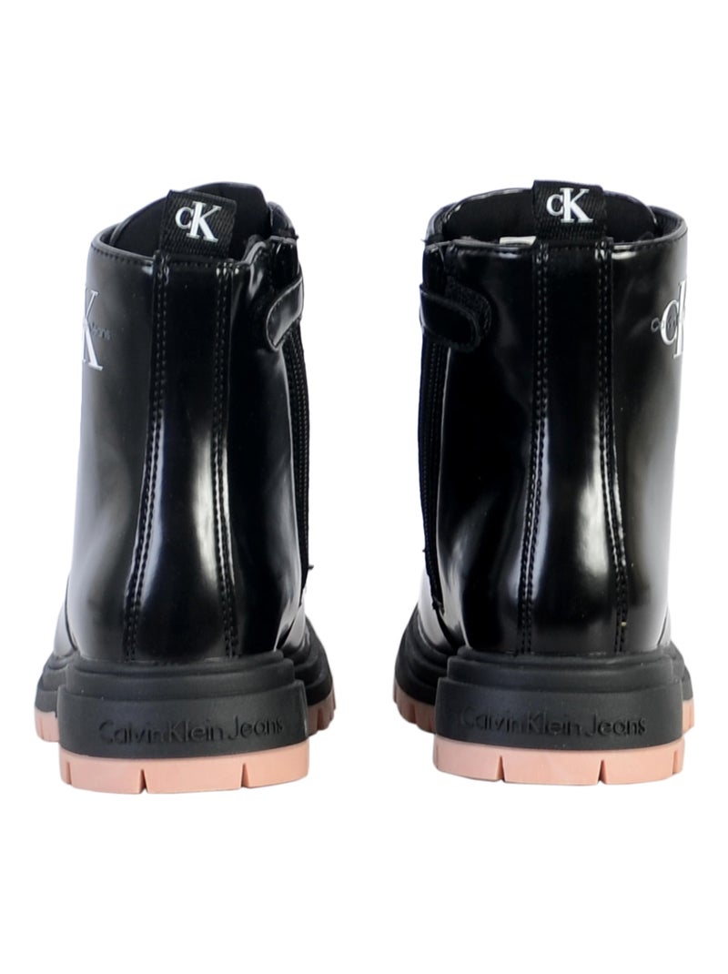 Bottine à Lacets Calvin Klein Jeans Lace-Up Bootie Noir - Kiabi
