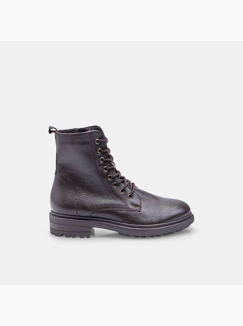 Bottine à lacets en cuir Bata - Kiabi