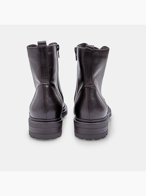 Bottine à lacets en cuir Bata - Kiabi