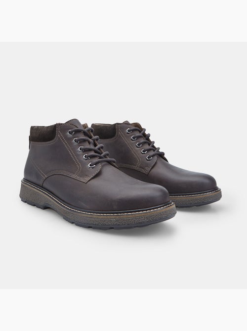 Bottine à lacets en cuir Bata - Kiabi