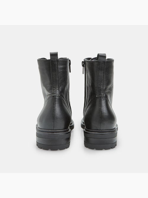 Bottine à lacets en cuir Bata - Kiabi