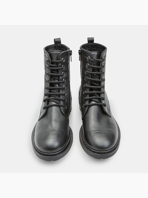 Bottine à lacets en cuir Bata - Kiabi