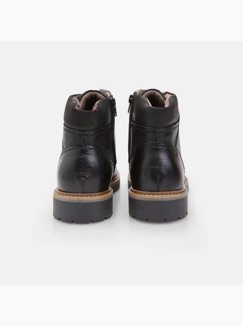 Bottine à lacets en cuir Bata - Kiabi