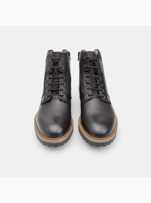 Bottine à lacets en cuir Bata - Kiabi