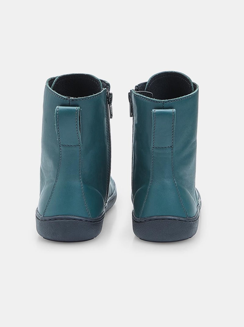 Bottine à lacets en cuir Bata Vert - Kiabi