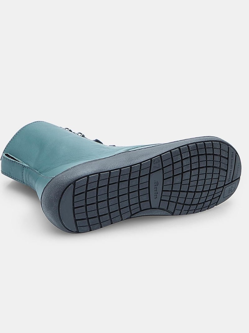 Bottine à lacets en cuir Bata Vert - Kiabi