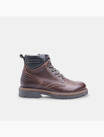Bottine à lacets en cuir