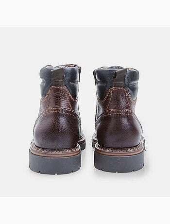Bottine à lacets en cuir