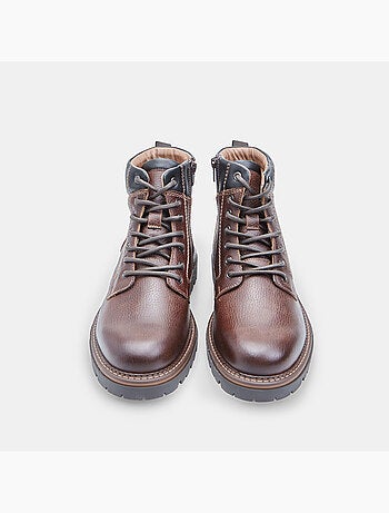 Bottine à lacets en cuir