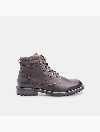 Bottine à lacets en cuir