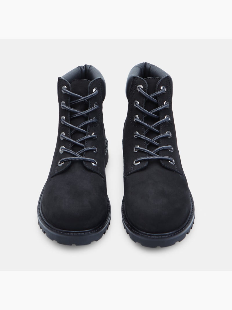 Bottine à lacets en nubuck Bata Noir - Kiabi