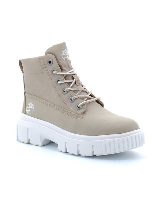 Bottine à Lacets Mi-haute Pour Femme Greyfield - Kiabi