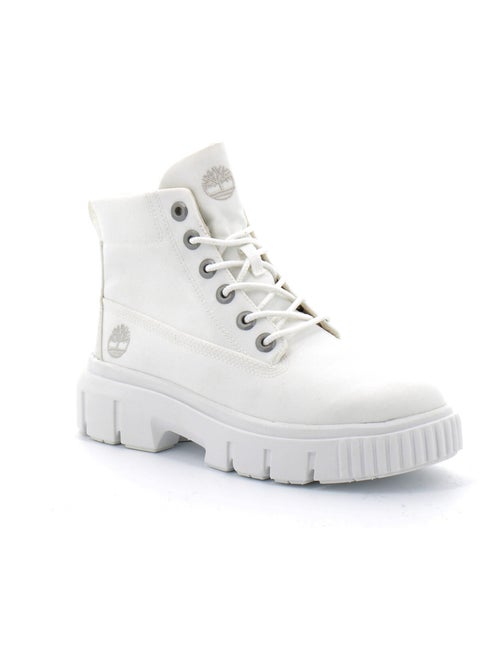 Bottine à Lacets Mi-haute Pour Femme Greyfield - Kiabi
