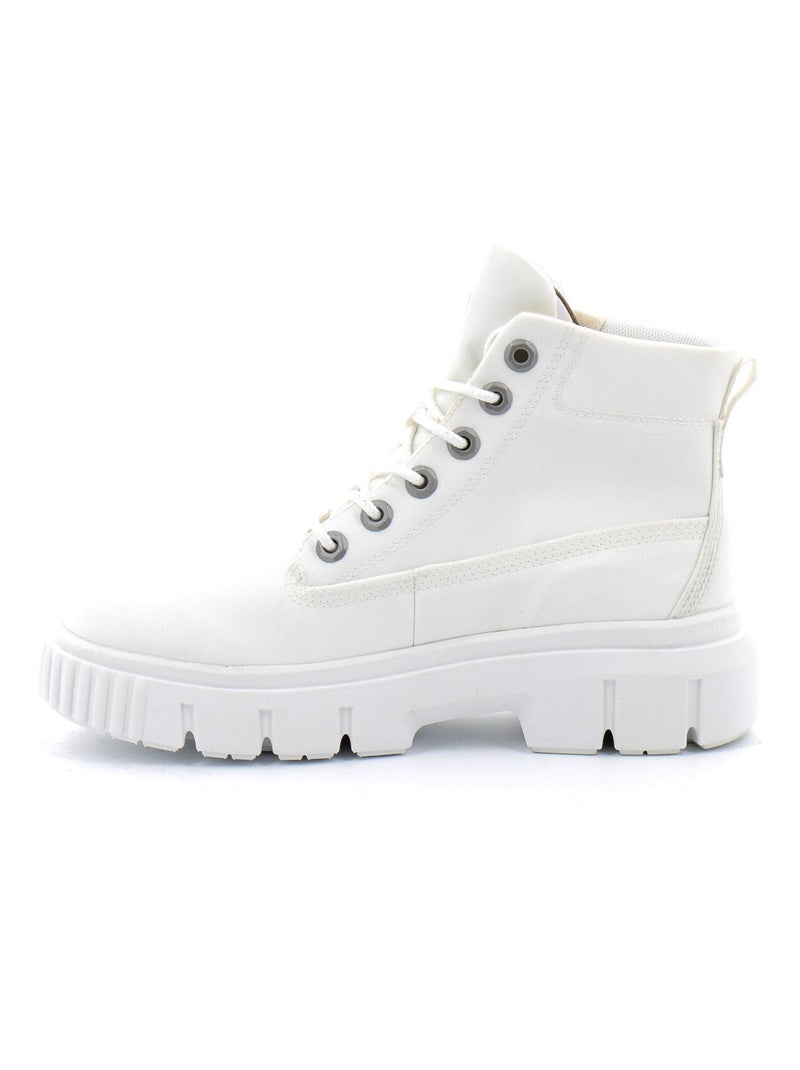 Bottine à Lacets Mi-haute Pour Femme Greyfield Blanc - Kiabi