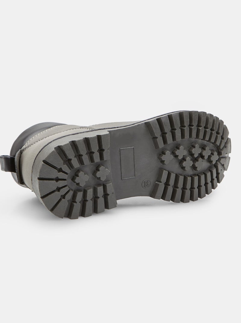 Bottine à lacets outdoor Bata Gris - Kiabi