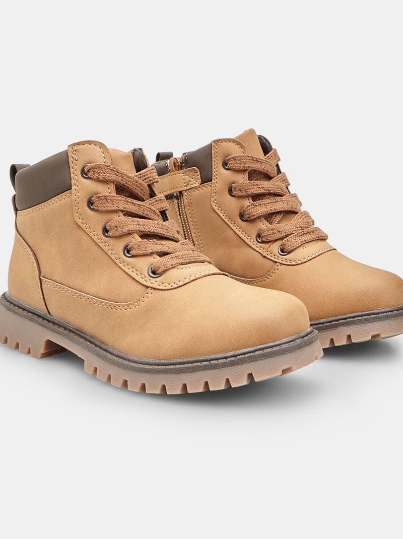 Bottine à lacets outdoor Bata Marron - Kiabi