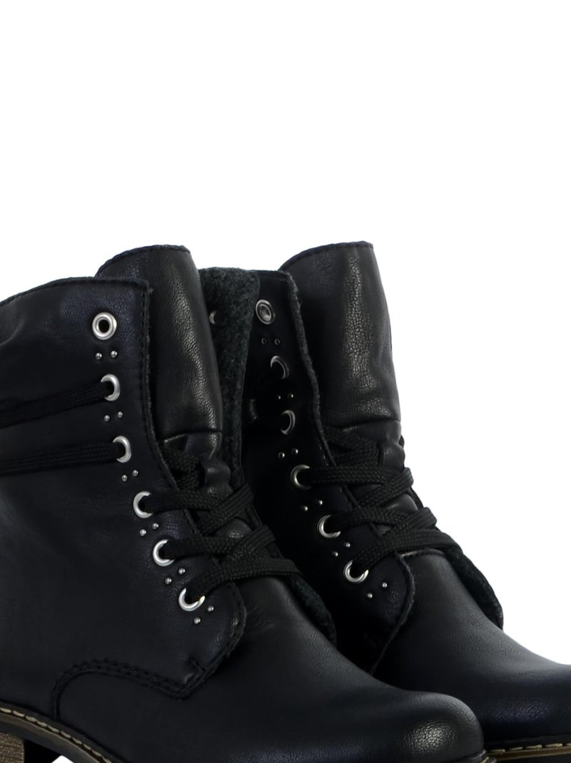 Bottine à Lacets Rieker Kaduna Noir - Kiabi