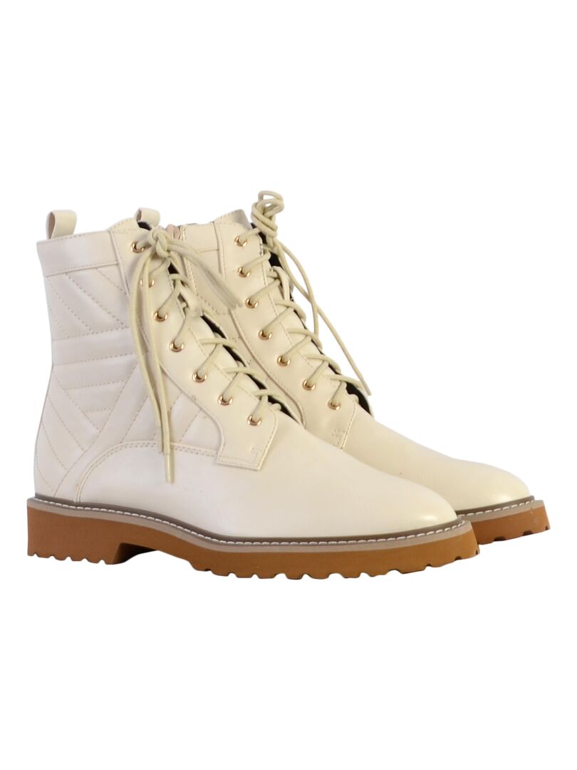 Bottine à Lacets  The Divine Factory Beige - Kiabi