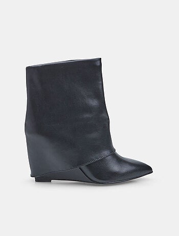 Bottine à revers avec plateforme et bout Bata