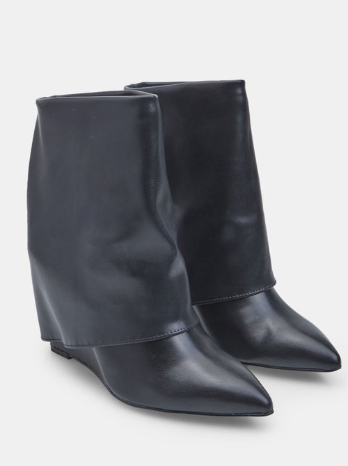 Bottine à revers avec plateforme et bout Bata - Kiabi