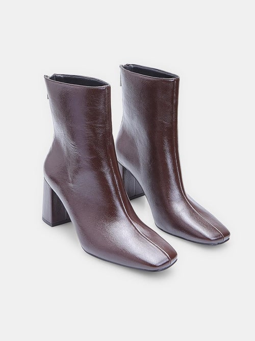 Bottine  à talon avec fermeture éclair Bata - Kiabi