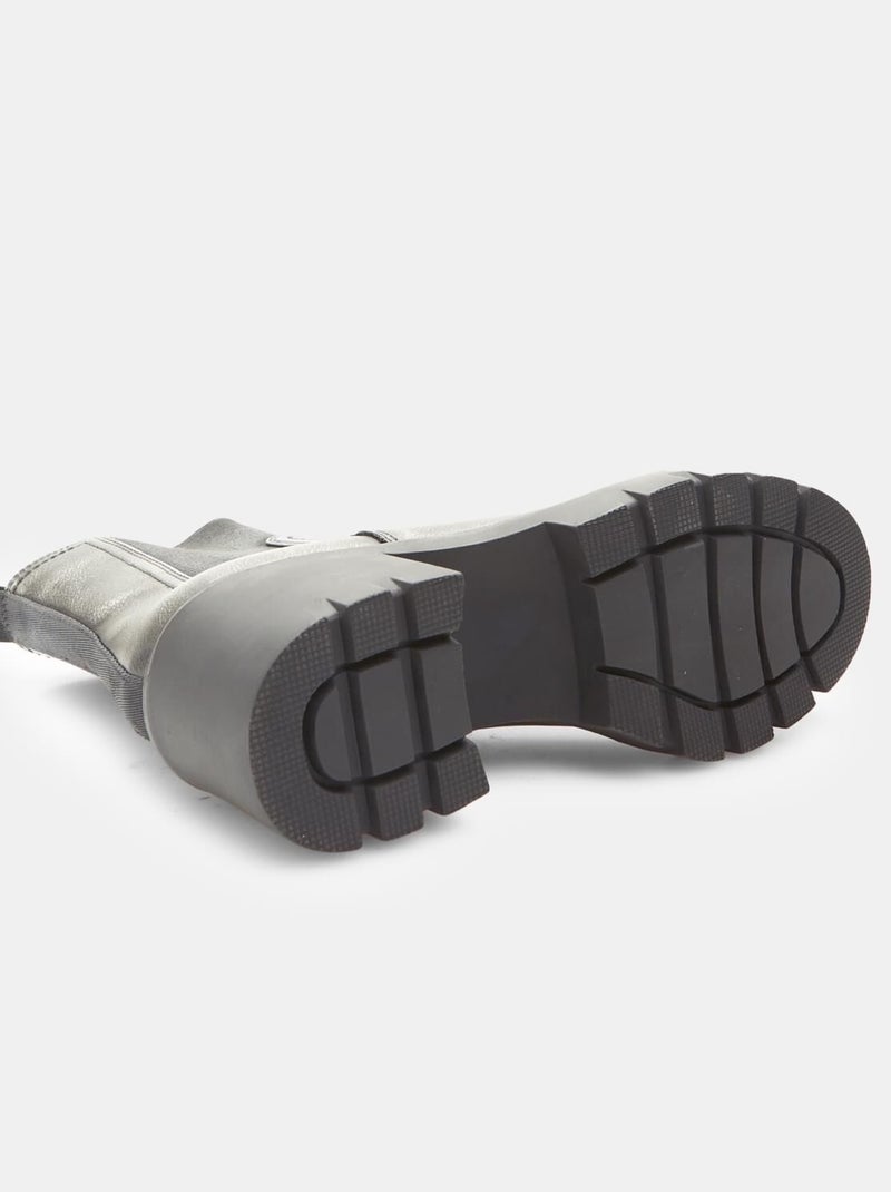 Bottine à talon BATA Argent - Kiabi