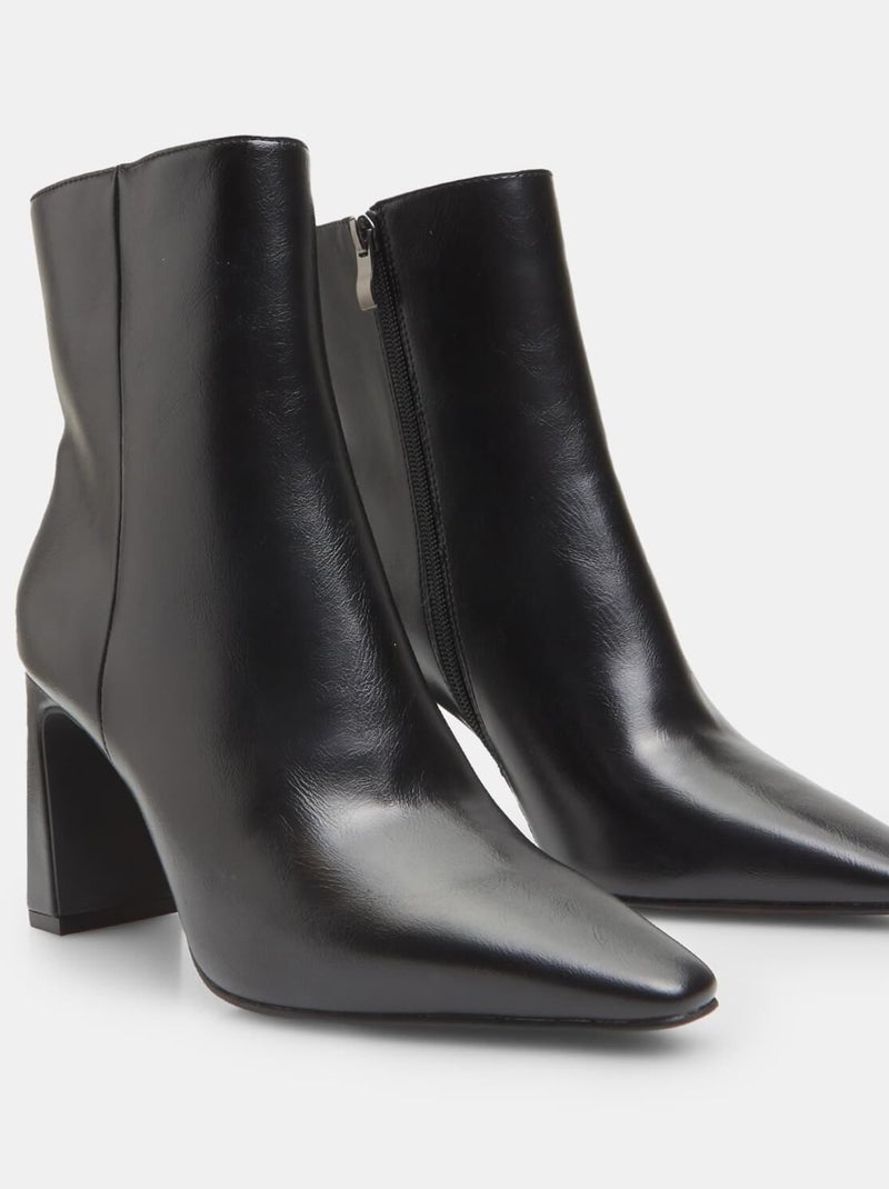 Bottine à talon BATA Noir - Kiabi