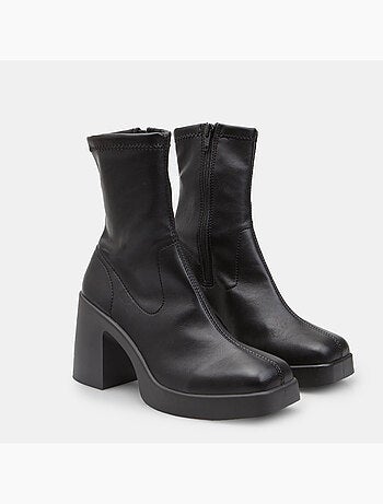 Bottine à talon bloc