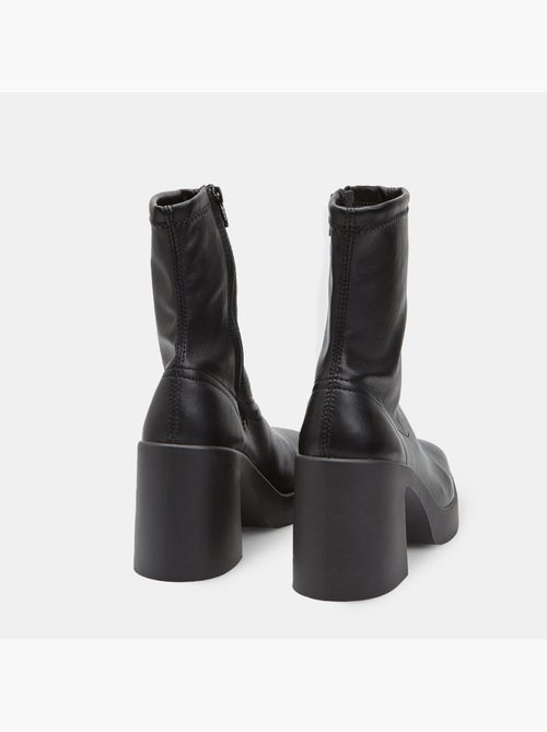 Bottine à talon bloc - Kiabi