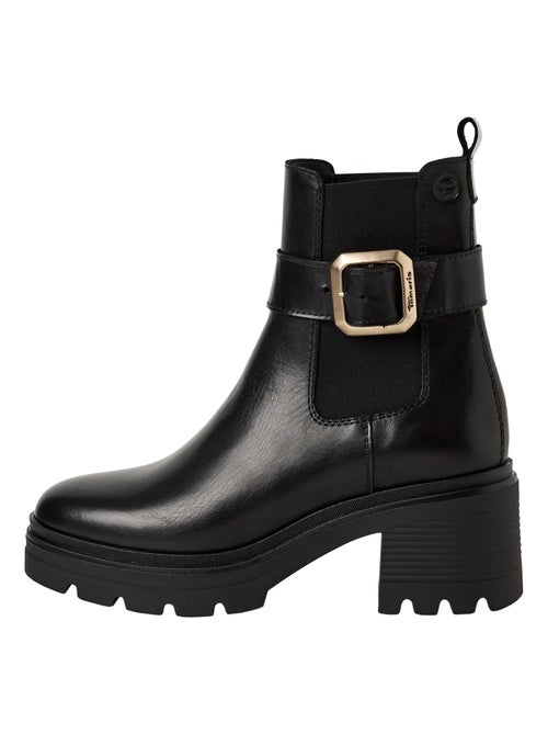 Bottine à Talon Chelsea Cuir Tamaris - Kiabi