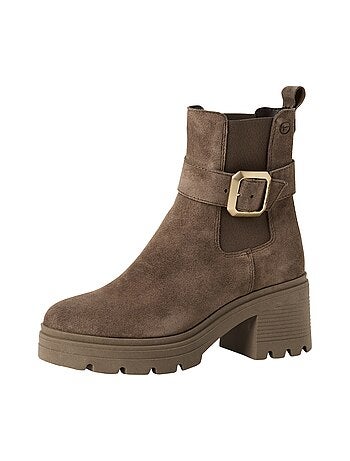 Bottine à Talon Chelsea Cuir Tamaris