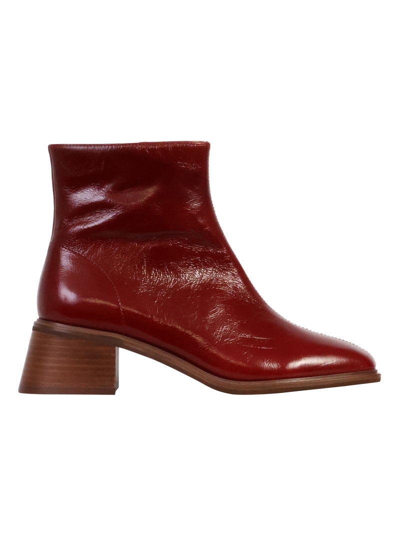 Bottine à Talon Cuir Emilie Karston Paris Bordeaux - Kiabi