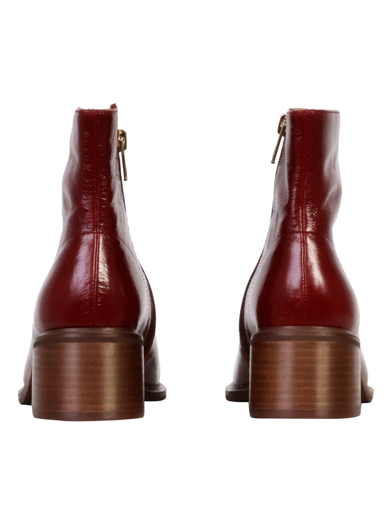 Bottine à Talon Cuir Emilie Karston Paris Bordeaux - Kiabi