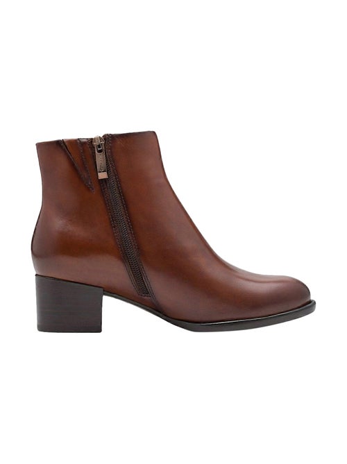 Bottine à Talon Cuir Tamaris - Kiabi