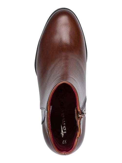 Bottine à Talon Cuir Tamaris - Kiabi