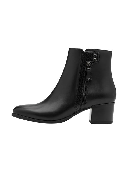Bottine à Talon Cuir Tamaris - Kiabi