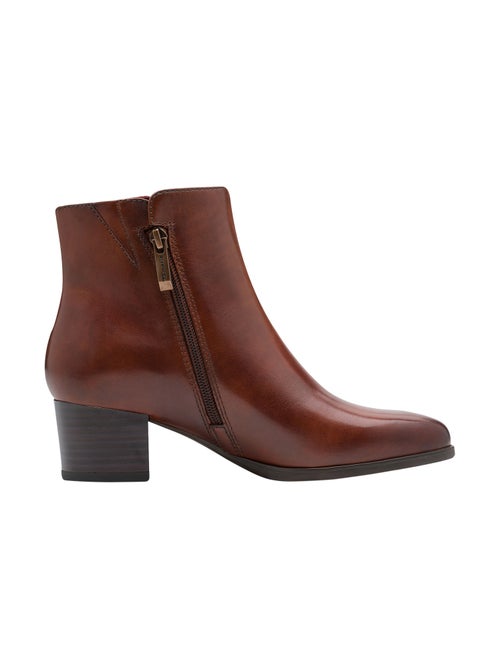 Bottine à Talon Cuir Tamaris - Kiabi