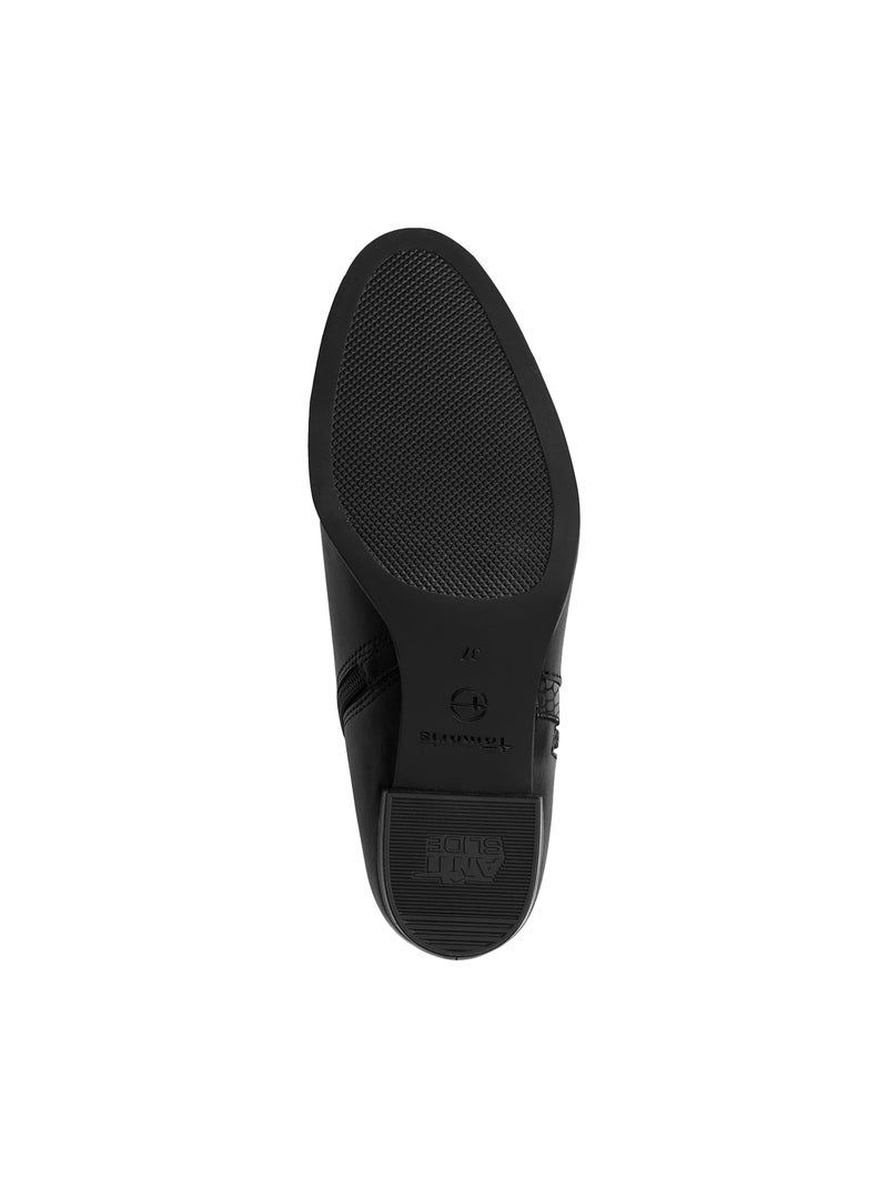 Bottine à Talon Cuir Tamaris Bordeaux - Kiabi