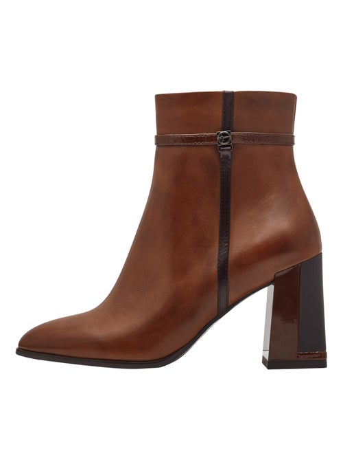 Bottine à Talon Cuir Tamaris - Kiabi