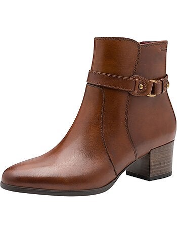 Bottine A Talon Cuir Tamaris