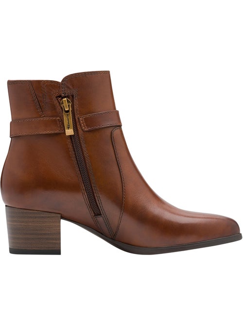Bottine A Talon Cuir Tamaris - Kiabi