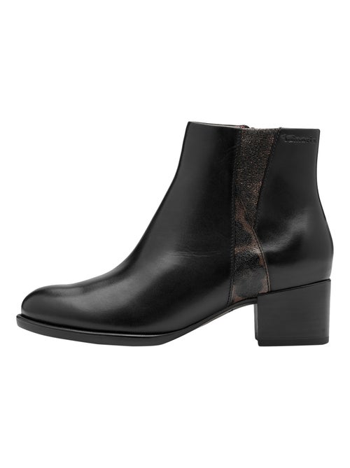 Bottine à Talon Cuir Tamaris - Kiabi