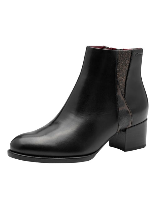 Bottine à Talon Cuir Tamaris - Kiabi