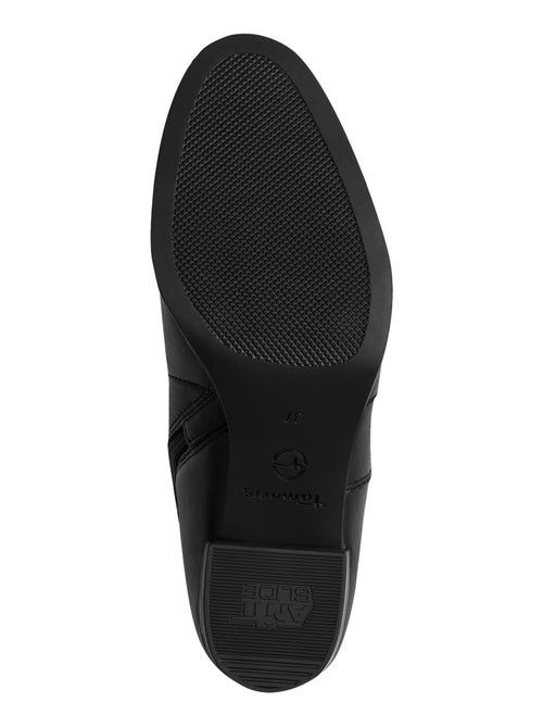 Bottine A Talon Cuir Tamaris - Kiabi