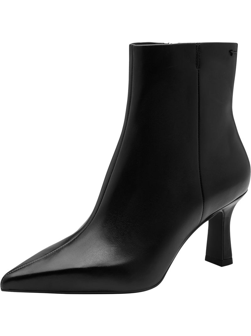 Bottine à talon cuir tamaris Noir - Kiabi
